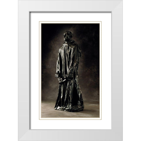 Jean dAire, ca. 1886-1895 White Modern Wood Framed Art Print with Double Matting by Rodin, Auguste