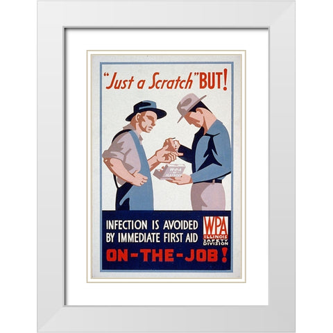 Just a scratch White Modern Wood Framed Art Print with Double Matting by WPA