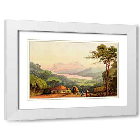 Nurellia-See Vom Rambodde-Paß, Ceylon White Modern Wood Framed Art Print with Double Matting by Haeckel, Ernst