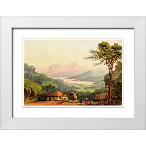 Nurellia-See Vom Rambodde-Paß, Ceylon White Modern Wood Framed Art Print with Double Matting by Haeckel, Ernst