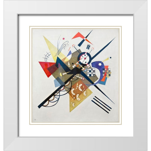 On White II, 1923 White Modern Wood Framed Art Print with Double Matting by Kandinsky, Wassily
