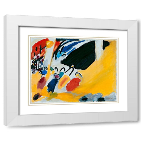Impression III - Concert, 1911 White Modern Wood Framed Art Print with Double Matting by Kandinsky, Wassily