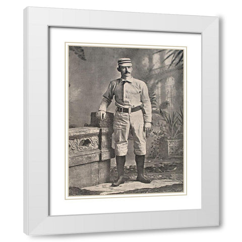 Mike Lehane, Columbus, 1865 White Modern Wood Framed Art Print with Double Matting by A.G. Spalding Baseball Collection