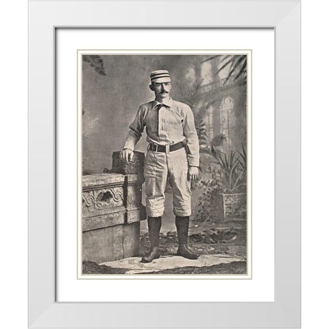 Mike Lehane, Columbus, 1865 White Modern Wood Framed Art Print with Double Matting by A.G. Spalding Baseball Collection