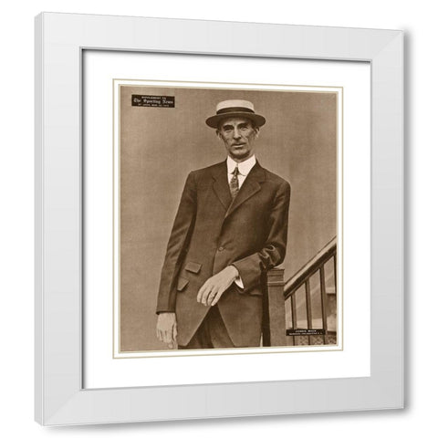 Connie Mack, Manager, Philadelphia American League, 1880 White Modern Wood Framed Art Print with Double Matting by Leopold Morse Goulston Baseball Collection