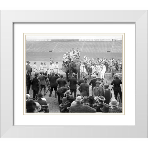 Republican and Democratic Baseball Game, May 1, 1926 White Modern Wood Framed Art Print with Double Matting by NPCC