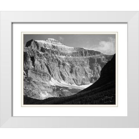 View from Going-to-the-Sun Chalet, Glacier National Park - National Parks and Monuments, Montana, 19 White Modern Wood Framed Art Print with Double Matting by Adams, Ansel