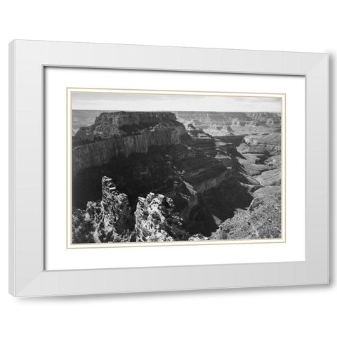 Grand Canyon National Park, Arizona - National Parks and Monuments, 1941 White Modern Wood Framed Art Print with Double Matting by Adams, Ansel