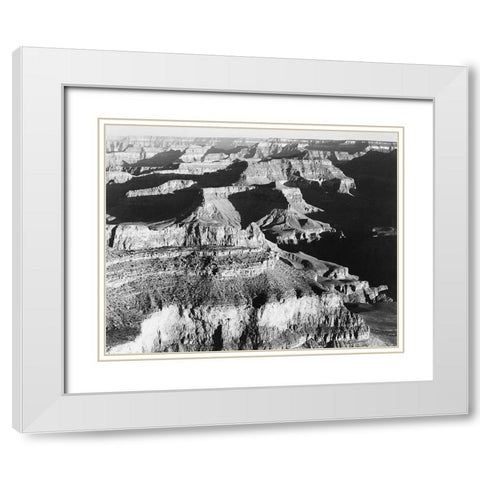 Grand Canyon National Park, Arizona - National Parks and Monuments, 1940 White Modern Wood Framed Art Print with Double Matting by Adams, Ansel