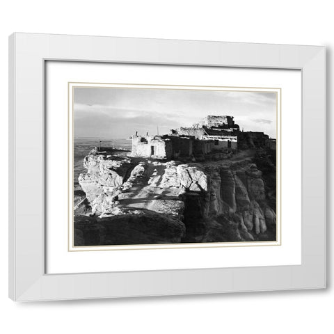 Walpi, Arizona, 1941 White Modern Wood Framed Art Print with Double Matting by Adams, Ansel