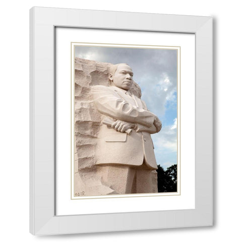Martin Luther King, Jr. Memorial, Washington, D.C. White Modern Wood Framed Art Print with Double Matting by Highmith, Carol