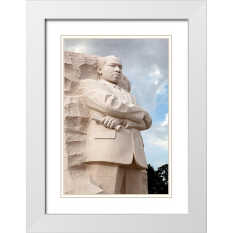 Martin Luther King, Jr. Memorial, Washington, D.C. White Modern Wood Framed Art Print with Double Matting by Highmith, Carol