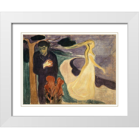Separation, 1896 White Modern Wood Framed Art Print with Double Matting by Munch, Edvard