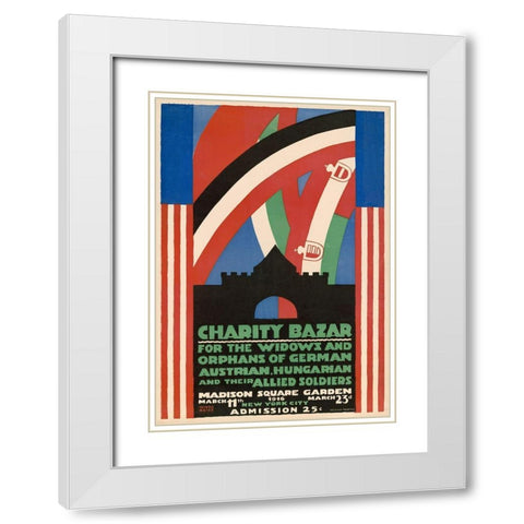 Charity Bazaar for Widows and Orphans, 1916 White Modern Wood Framed Art Print with Double Matting by Reiss, Winold