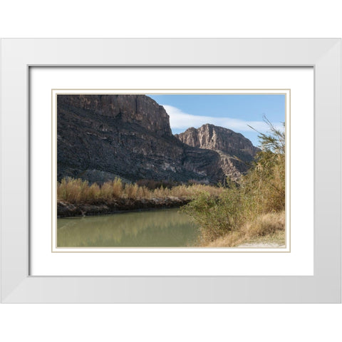 The Rio Grande River in Big Bend National Park, TX White Modern Wood Framed Art Print with Double Matting by Highmith, Carol