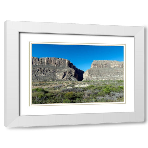 Scene from Big Bend National Park in Brewster County, TX White Modern Wood Framed Art Print with Double Matting by Highmith, Carol