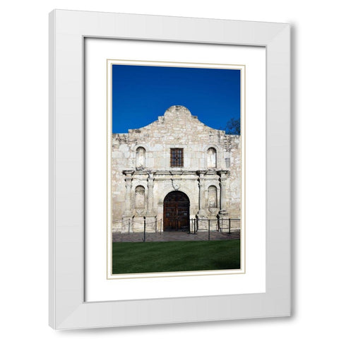 The Alamo, San Antonio, TX White Modern Wood Framed Art Print with Double Matting by Highmith, Carol