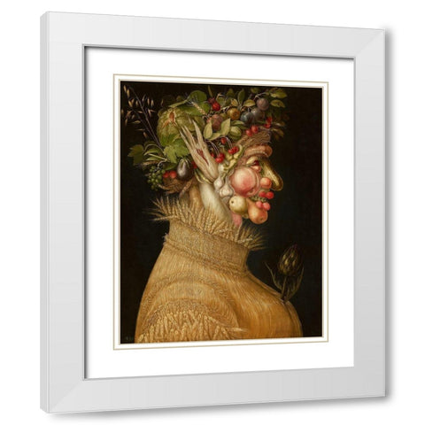 Summer White Modern Wood Framed Art Print with Double Matting by Arcimboldo, Giuseppe