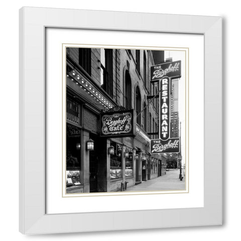 Berghoffs Restaurant Chicago Illinois White Modern Wood Framed Art Print with Double Matting by Highsmith, Carol