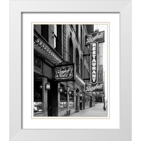 Berghoffs Restaurant Chicago Illinois White Modern Wood Framed Art Print with Double Matting by Highsmith, Carol