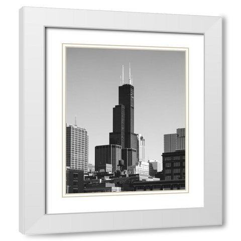 Sears Tower Chicago Illinois White Modern Wood Framed Art Print with Double Matting by Highsmith, Carol