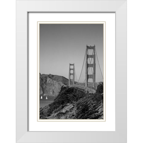 Golden Gate Bridge San Francisco California White Modern Wood Framed Art Print with Double Matting by Highsmith, Carol