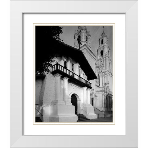 The 1791 Mission Dolores San Francisco California White Modern Wood Framed Art Print with Double Matting by Highsmith, Carol
