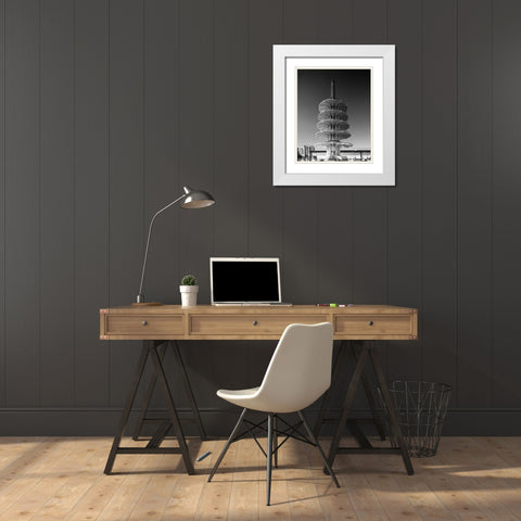 Japantown Peace Pagoda San Francisco California White Modern Wood Framed Art Print with Double Matting by Highsmith, Carol