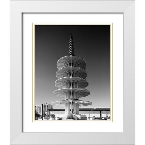 Japantown Peace Pagoda San Francisco California White Modern Wood Framed Art Print with Double Matting by Highsmith, Carol