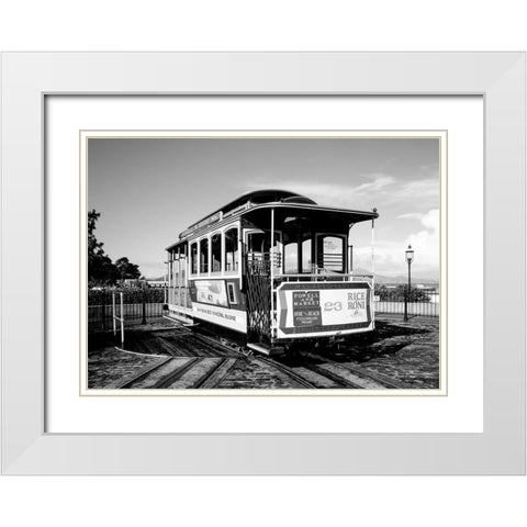 Cable car turnaround San Francisco California White Modern Wood Framed Art Print with Double Matting by Highsmith, Carol