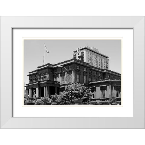 The Pacific-Union Club Nob Hill San Francisco White Modern Wood Framed Art Print with Double Matting by Highsmith, Carol