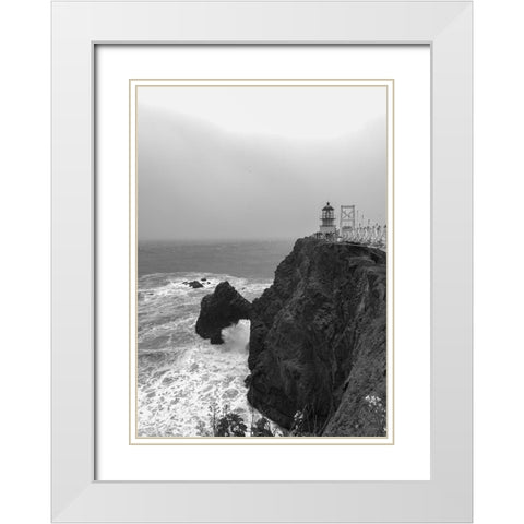 The Point Bonita Lighthouse San Francisco California White Modern Wood Framed Art Print with Double Matting by Highsmith, Carol