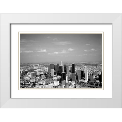 Los Angeles California White Modern Wood Framed Art Print with Double Matting by Highsmith, Carol