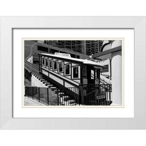 Angels Flight in the Bunker Hill district of Downtown Los Angeles California White Modern Wood Framed Art Print with Double Matting by Highsmith, Carol