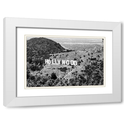 The Hollywood sign located in Los Angeles, California White Modern Wood Framed Art Print with Double Matting by Highsmith, Carol