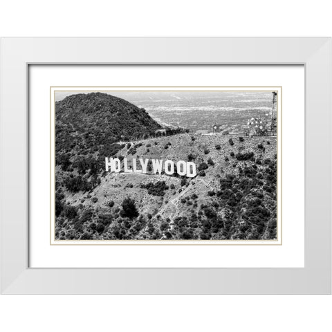 The Hollywood sign located in Los Angeles, California White Modern Wood Framed Art Print with Double Matting by Highsmith, Carol