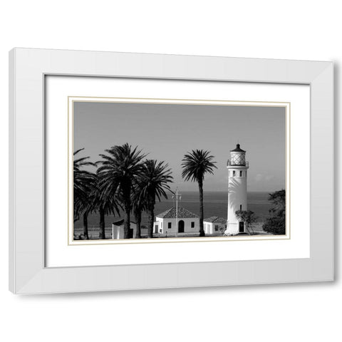 Lighthouse Point Vicente California White Modern Wood Framed Art Print with Double Matting by Highsmith, Carol