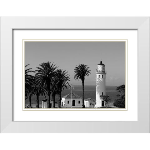 Lighthouse Point Vicente California White Modern Wood Framed Art Print with Double Matting by Highsmith, Carol