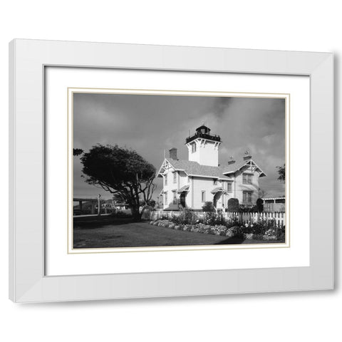 Point Fermin Lighthouse San Pedro California White Modern Wood Framed Art Print with Double Matting by Highsmith, Carol
