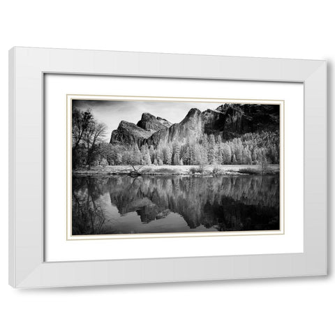 View of Yosemite California White Modern Wood Framed Art Print with Double Matting by Highsmith, Carol