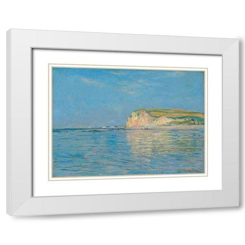 Low Tide at Pourville near Dieppe 1882 White Modern Wood Framed Art Print with Double Matting by Monet, Claude
