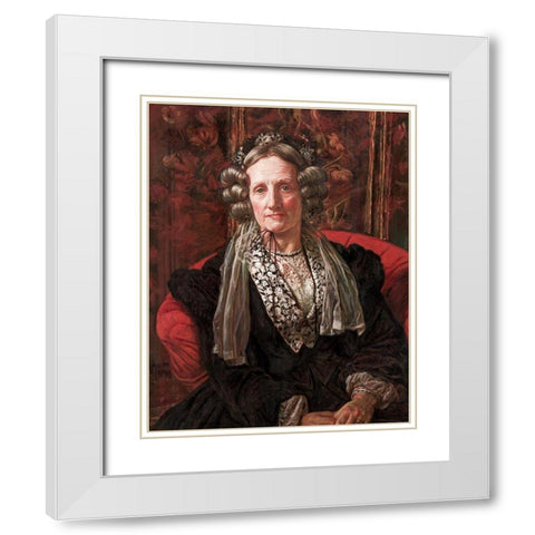 Mrs. George Waugh White Modern Wood Framed Art Print with Double Matting by Hunt, William Holman