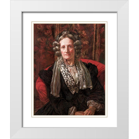 Mrs. George Waugh White Modern Wood Framed Art Print with Double Matting by Hunt, William Holman