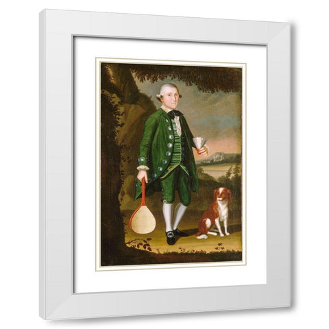 Portrait of a Boy, Probably of the Crossfield Family White Modern Wood Framed Art Print with Double Matting by Williams, William