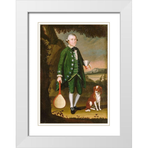 Portrait of a Boy, Probably of the Crossfield Family White Modern Wood Framed Art Print with Double Matting by Williams, William