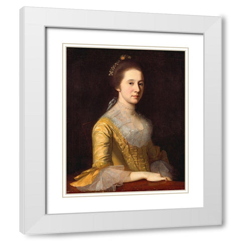 Margaret Strachan (Mrs. Thomas Harwood) White Modern Wood Framed Art Print with Double Matting by Peale, Charles Willson