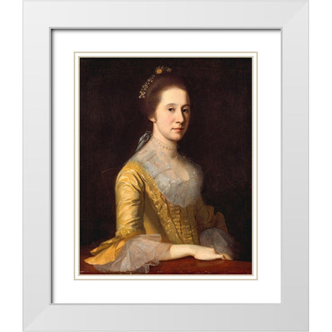 Margaret Strachan (Mrs. Thomas Harwood) White Modern Wood Framed Art Print with Double Matting by Peale, Charles Willson