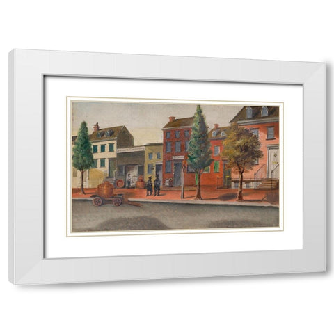 Chimney Sweeps White Modern Wood Framed Art Print with Double Matting by Chappel, William P.