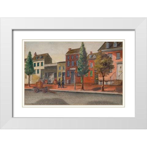 Chimney Sweeps White Modern Wood Framed Art Print with Double Matting by Chappel, William P.