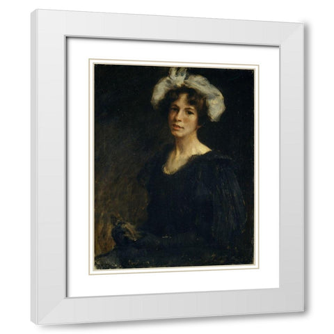 Bessie Potter White Modern Wood Framed Art Print with Double Matting by Chase, William Merritt